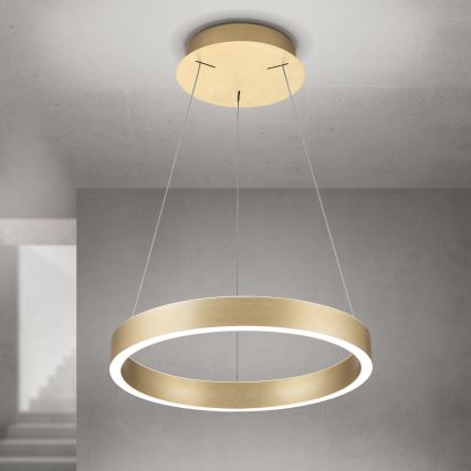 Suspension LED dimmable sur câble KOLK LED/40W/230V 2700/3000/4000K Ø 40 cm dorée