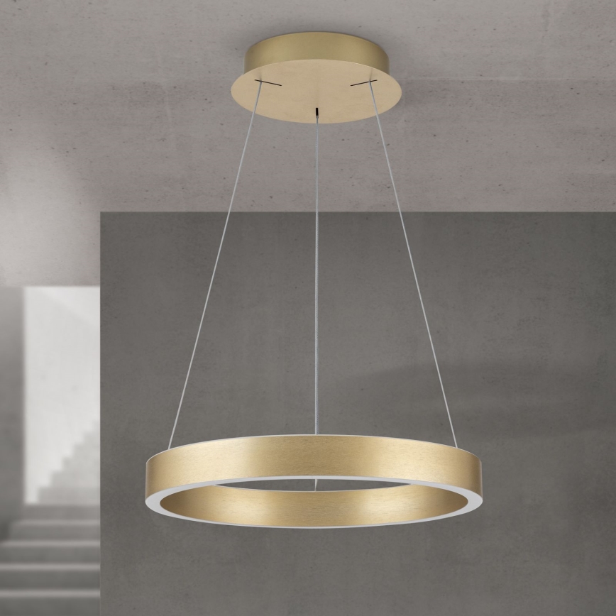 Suspension LED dimmable sur câble KOLK LED/40W/230V 2700/3000/4000K Ø 40 cm dorée