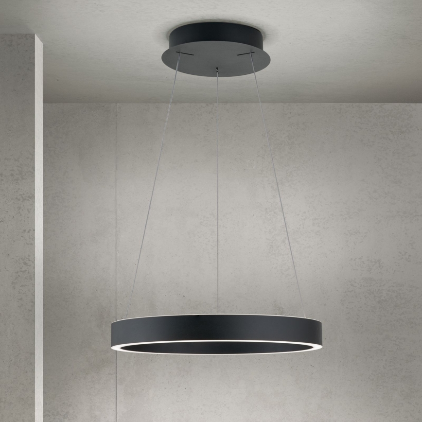 Suspension LED dimmable sur câble KOLK LED/40W/230V 2700/3000/4000K Ø 40 cm noire