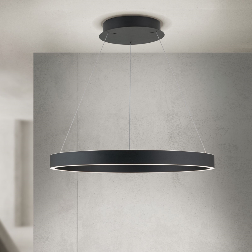 Suspension LED dimmable sur câble KOLK LED/60W/230V 2700/3000/4000K Ø 60 cm noir
