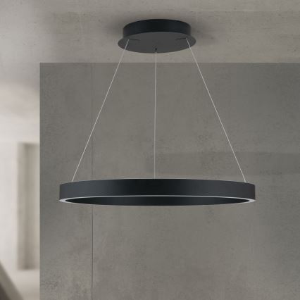 Suspension LED dimmable sur câble KOLK LED/60W/230V 2700/3000/4000K Ø 60 cm noir