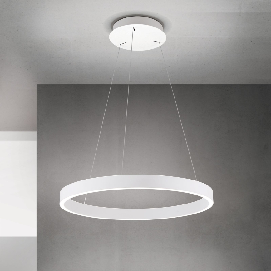 Suspension LED dimmable sur câble KOLK LED/60W/230V 2700/3000/4000K Ø 60 cm blanche