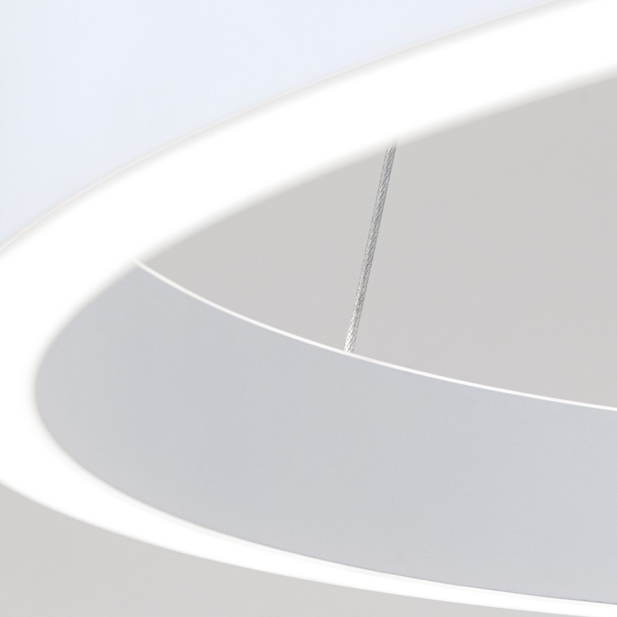Suspension LED dimmable sur câble KOLK LED/60W/230V 2700/3000/4000K Ø 60 cm blanche