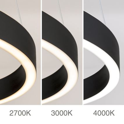 Suspension LED dimmable sur câble KOLK LED/80W/230V 2700/3000/4000K Ø 80 cm noir