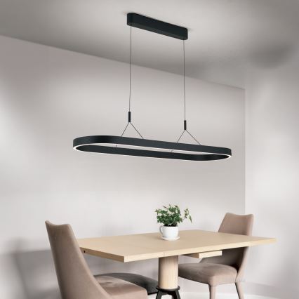 Suspension CARRARA sur câble LED/80W/230V 2700/3000/4000K noire
