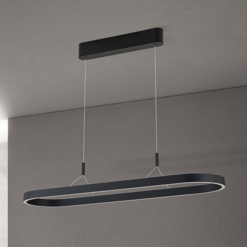 Suspension CARRARA sur câble LED/80W/230V 2700/3000/4000K noire