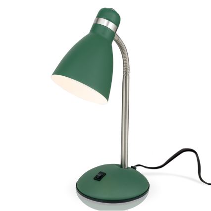 Tafellamp SCHOOL 1xE27/40W/230V groen/mat chroom