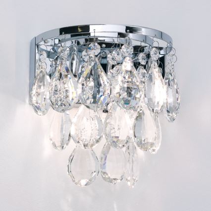 Kristallen wandlamp CELESTE 2xG9/40W/230V glanzend chroom