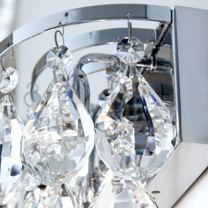 Kristallen wandlamp CELESTE 2xG9/40W/230V glanzend chroom