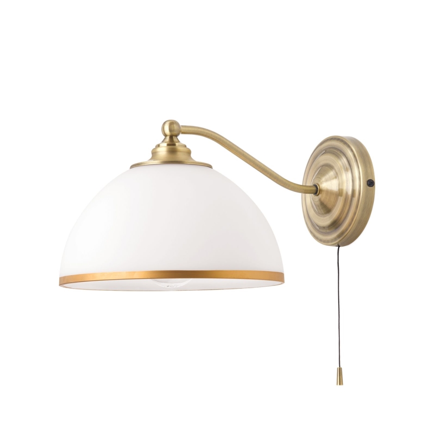 Wandlamp OLD LAMP 1xE27/40W/230V wit/messing