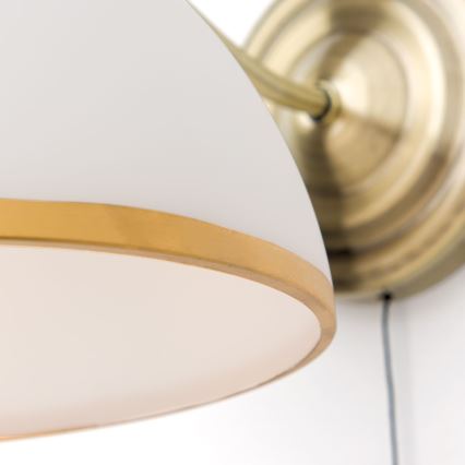 Wandlamp OLD LAMP 1xE27/40W/230V wit/messing