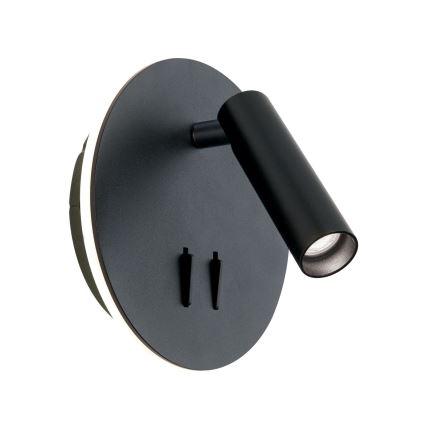 LED Wandspot LENNY LED/6W/230V + LED/3W zwart