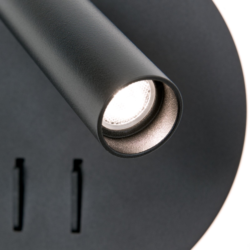 LED Wandspot LENNY LED/6W/230V + LED/3W zwart