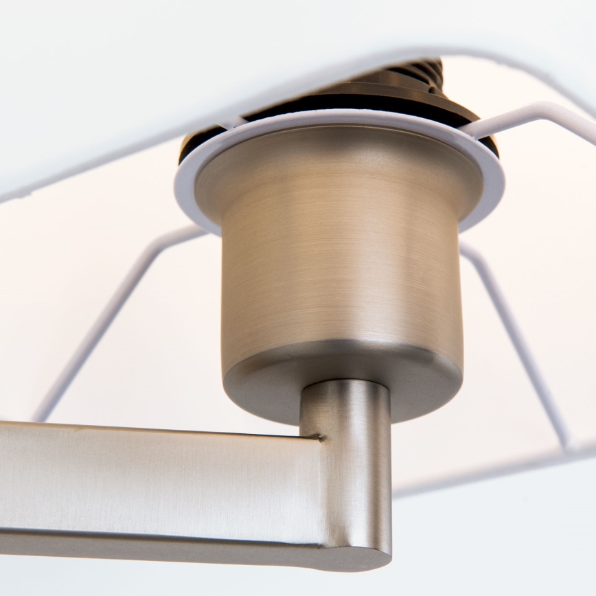 LED Wandlamp CARLTON 1xE27/40W/230V + LED/3W wit/mat chroom