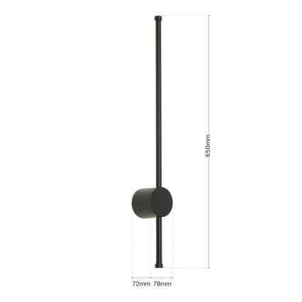 Éclairage de miroir salle de bain FERDINAND LED/12W/230V IP54 noir