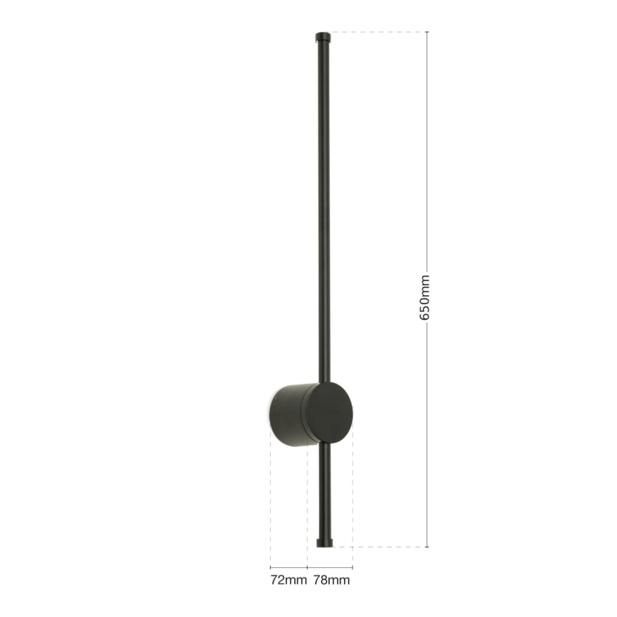 LED Badkamer spiegelverlichting FERDINAND LED/12W/230V IP54 zwart