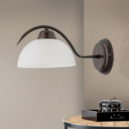 Wandlamp RULA 1xE27/40W/230V wit/brons