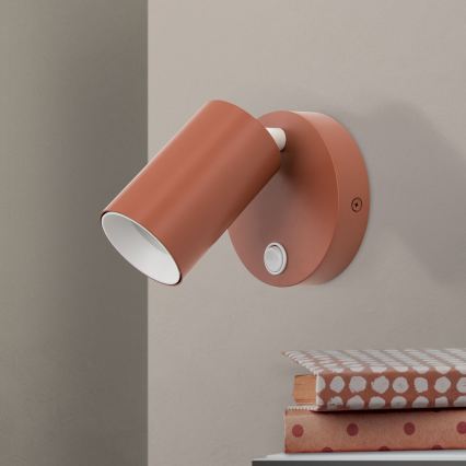 Wandspot PENN 1xGU10/13W/230V baksteenrood