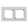 Ospel - Cadre double en verre SONATA blanc laqué