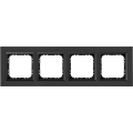 Ospel - Cadre en verre pour 4 modules SONATA noir mat