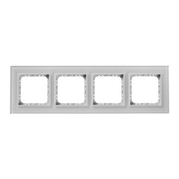 Ospel - Cadre en verre quadruple SONATA blanc brillant