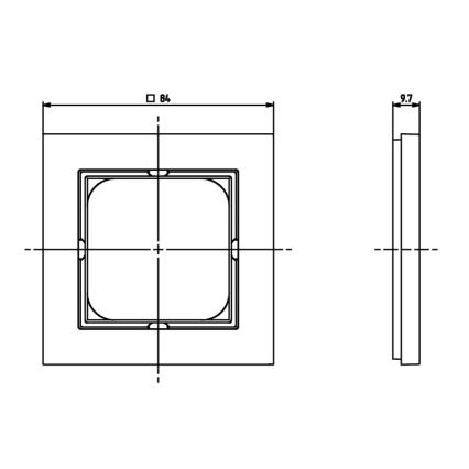 Ospel - Cadre en verre simple SONATA, blanc mat