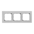 Ospel - Cadre triple en verre SONATA blanc brillant