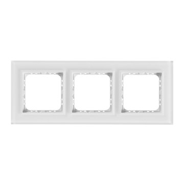 Ospel - Cadre triple SONATA blanc mat