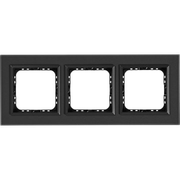 Ospel - Enjoliveur triple en verre SONATA noir mat