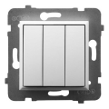 Ospel - Interrupteur triple sans cadre n° 1+1+1 ARIA blanc