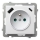 Ospel - SONATA wandcontactdoos zonder afdekraam 230V + 1x USB-A + 1x USB-C, wit