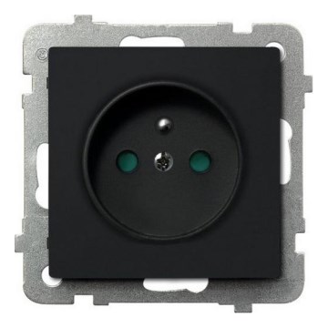 Ospel - Stopcontact zonder afdekraam 230V SONATA zwart