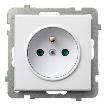 Ospel - Wandcontactdoos SONATA 230V zonder afdekraam, wit