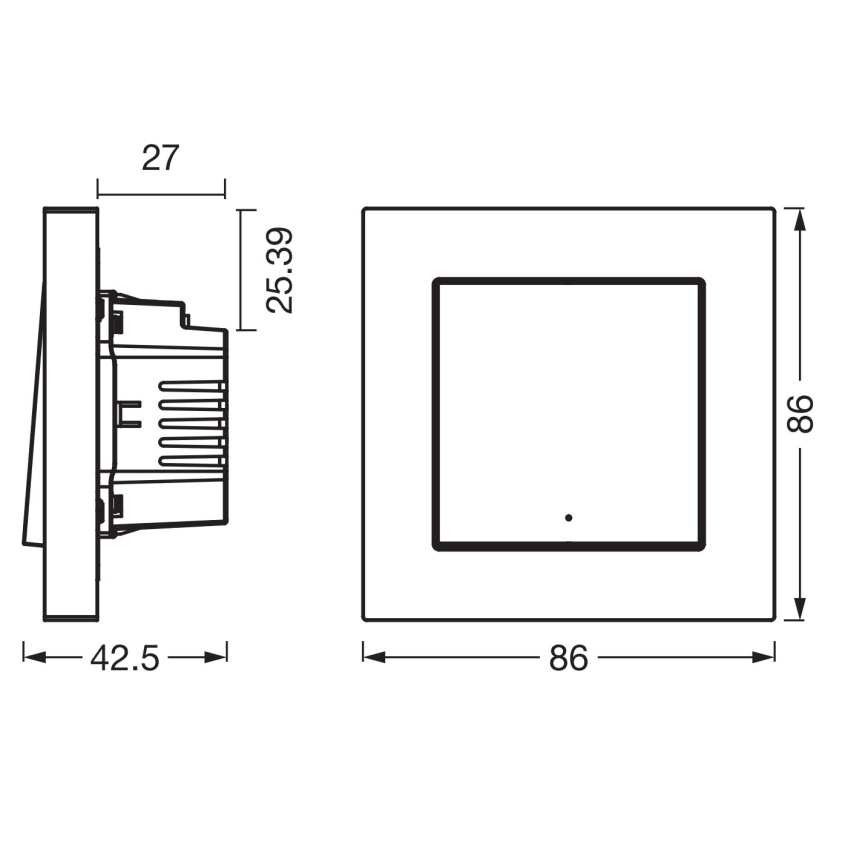 Osram - 1-knops SMART+ MATTER-schakelaar 230V Wi‑Fi