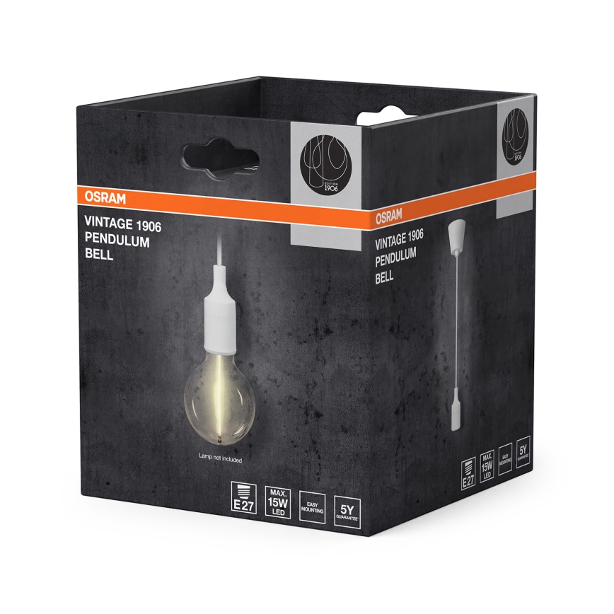 Osram - Aansluitsnoer PENDULUM BELL 1xE27/15W/230V wit