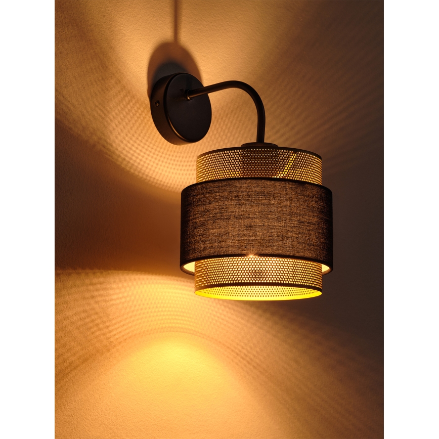 Osram - Applique murale DECOR HORNET 1xE27/10W/230V noire/dorée