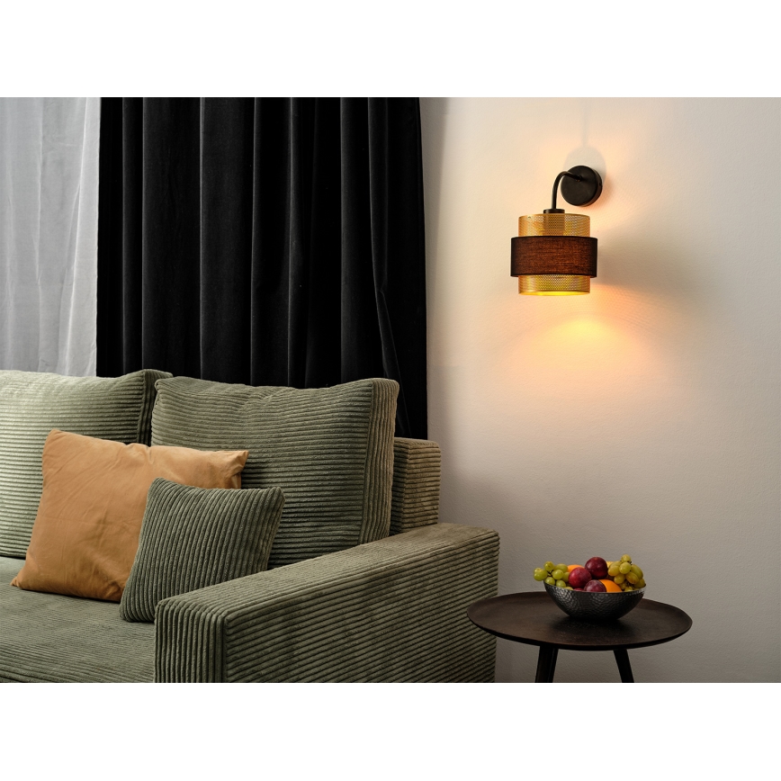 Osram - Applique murale DECOR HORNET 1xE27/10W/230V noire/dorée
