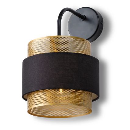 Osram - Applique murale DECOR HORNET 1xE27/10W/230V noire/dorée