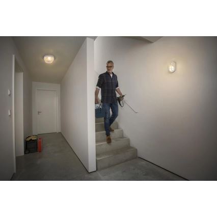 Osram - Applique murale d'extérieur BULKHEAD 1xE27/10W/230V Ø 19 cm IP54 blanche