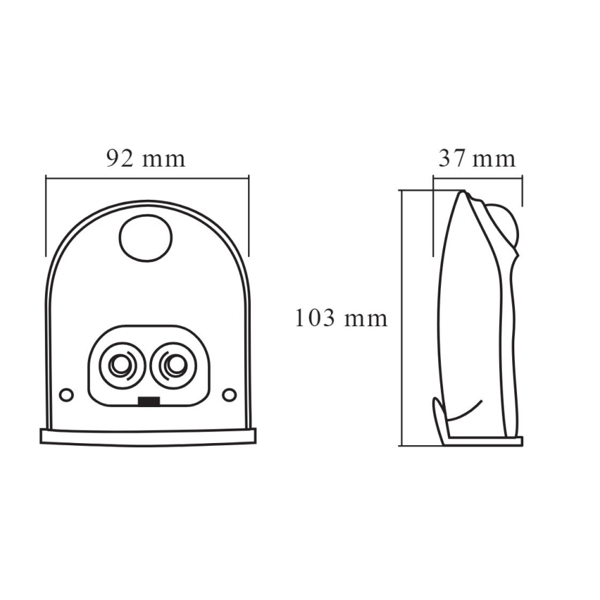 Osram - Applique murale extérieure LED DOORLED avec détecteur, LED 0,5 W, 3x AA, IP54, argentée