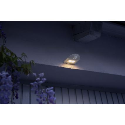 Osram - Applique murale LED d'extérieur avec détecteur DOORLED LED/0,5W/3xAA IP54 blanc
