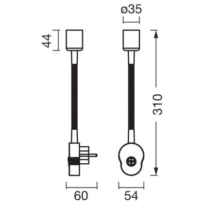 Osram - Applique murale flexible PLUG TUBE FLEX 1xGU10/5W/230V blanche