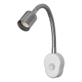 Osram - Applique murale flexible PLUG TUBE FLEX 1xGU10/5W/230V chrome mat/blanc