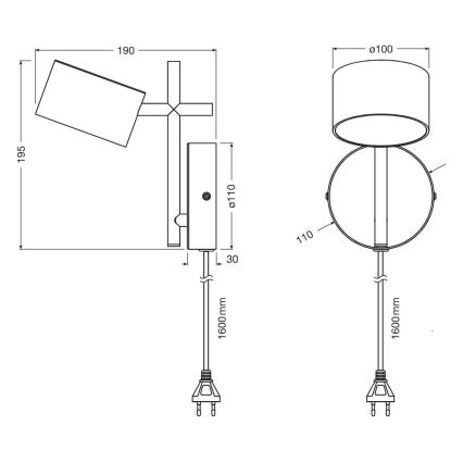 Osram - Applique murale LED dimmable à commande tactile DECOR KYOTO LED/12W/230V CRI 90 noire