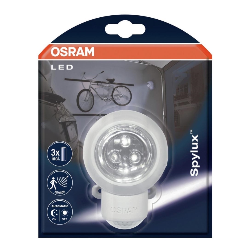 Osram - Applique murale LED extérieure avec détecteur  SPYLUX 1xLED/0,3W/4,5V