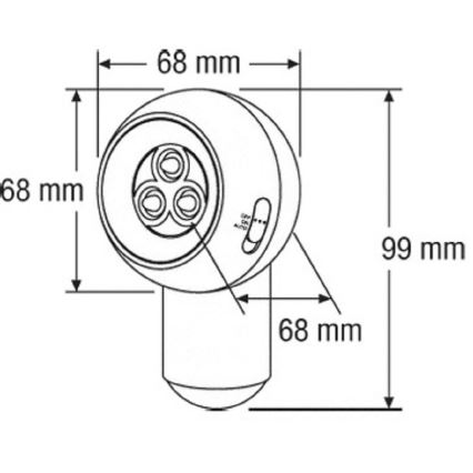 Osram - Applique murale LED extérieure avec détecteur  SPYLUX 1xLED/0,3W/4,5V