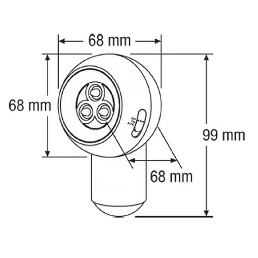 Osram - Applique murale LED extérieure avec détecteur  SPYLUX 1xLED/0,3W/4,5V