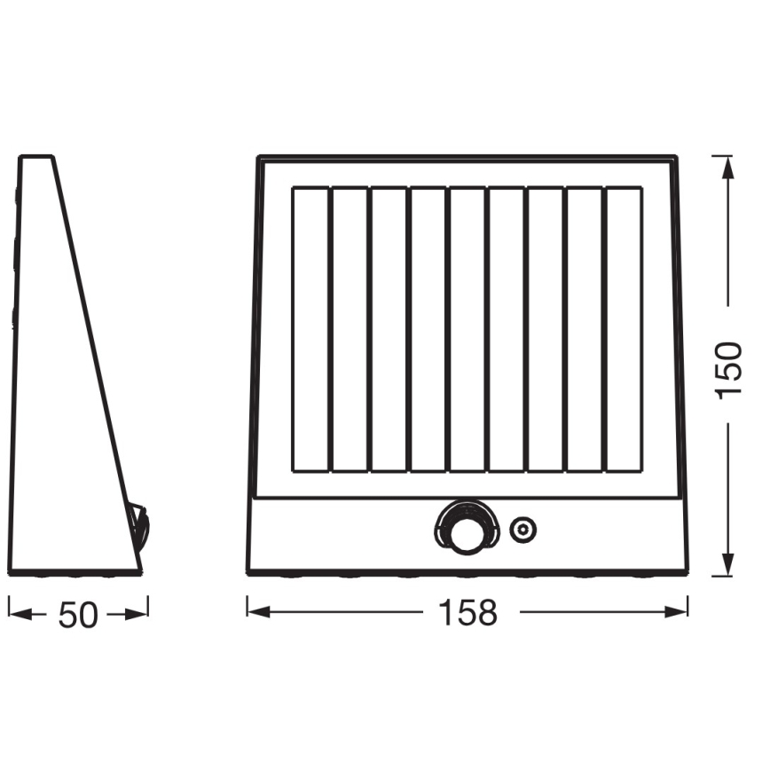 Osram - Applique murale solaire LED avec détecteur ENDURA STYLE LED/10,2W/4,2V 2000 mAh IP54 anthracite