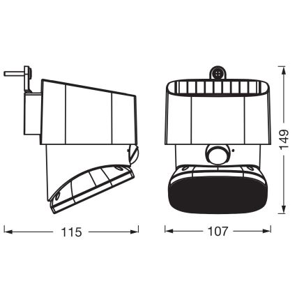 Osram - applique murale solaire à LED avec capteur ENDURA STYLE LED/10,3W/4,2V 2000 mAh IP54 anthracite