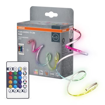 Osram - Bande LED RGB dimmable pour téléviseur FLEX AUDIO 2m LED/3,6W/5V + télécommande